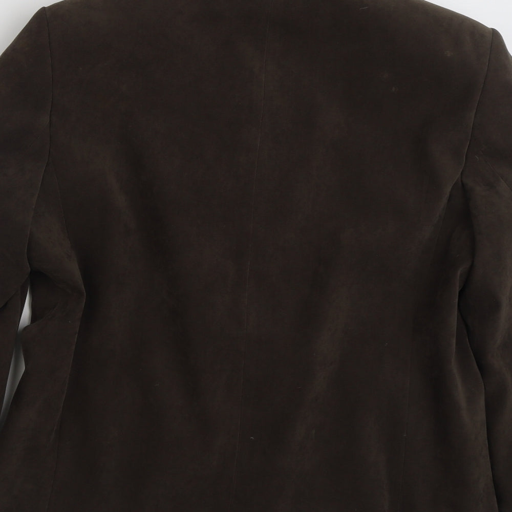 BHS Womens Brown Jacket Blazer Size 14 Zip