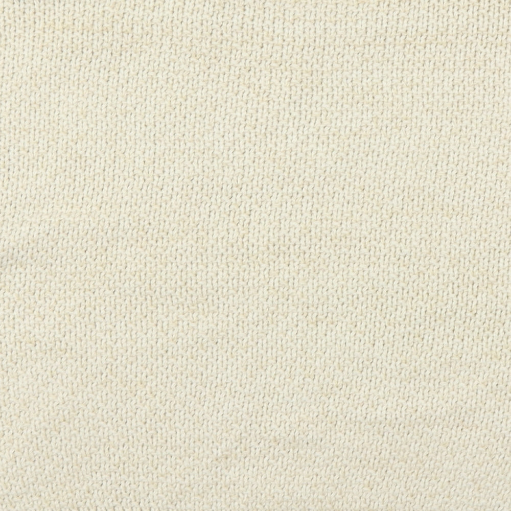 Amara Reya Womens Beige Round Neck Acrylic Pullover Jumper Size 12