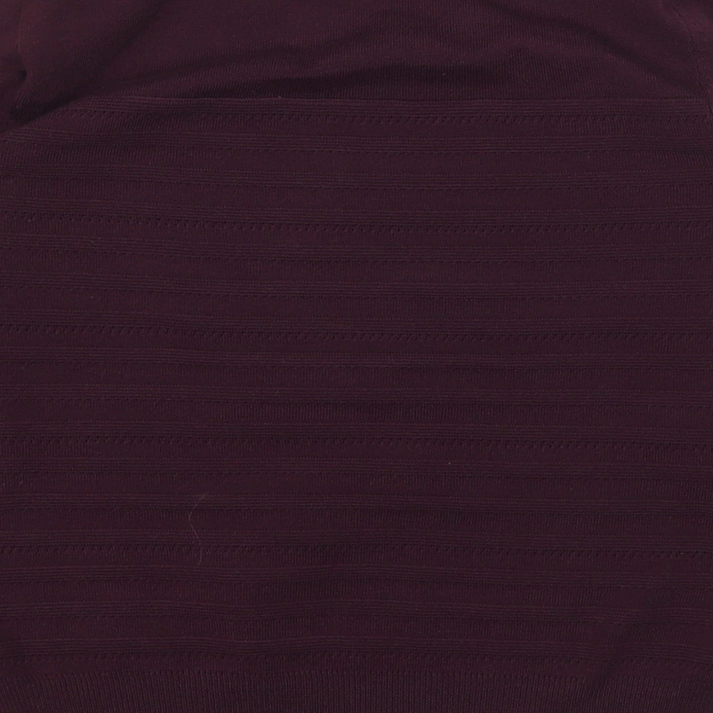 Principles Womens Purple Round Neck Acrylic Pullover Jumper Size 14