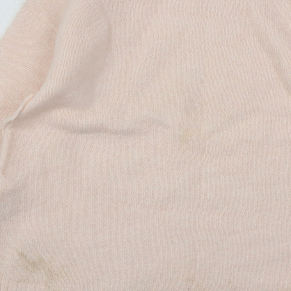Marks & Spencer Womens Pink Round Neck Acrylic Pullover Jumper Size S
