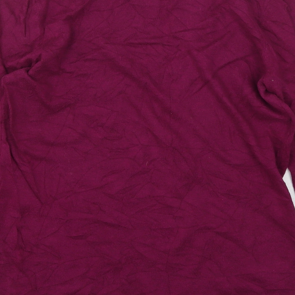 NEXT Womens Purple Square Neck Cotton Pullover Jumper Size 8