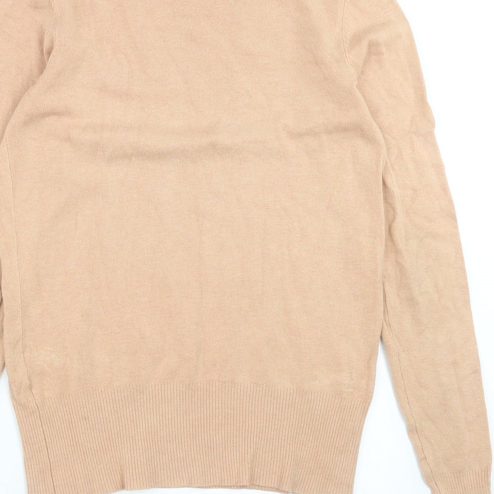 River Island Womens Orange High Neck Viscose Pullover Jumper Size 10