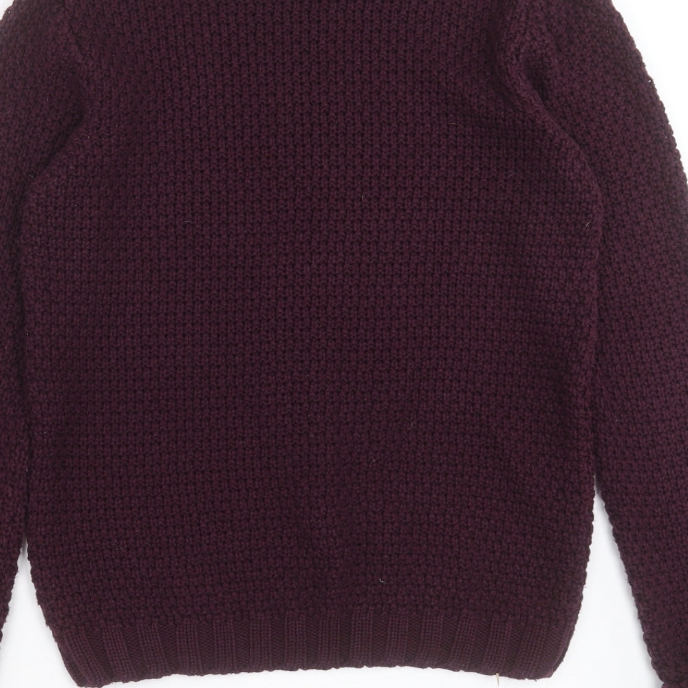 NEXT Womens Purple Crew Neck Cotton Pullover Jumper Size 10