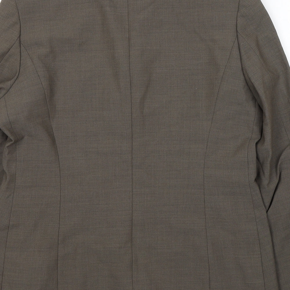 Marks and Spencer Womens Brown Polyester Jacket Suit Jacket Size 14