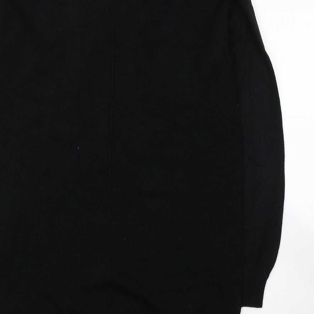 NEXT Womens Black High Neck Acrylic Pullover Jumper Size S