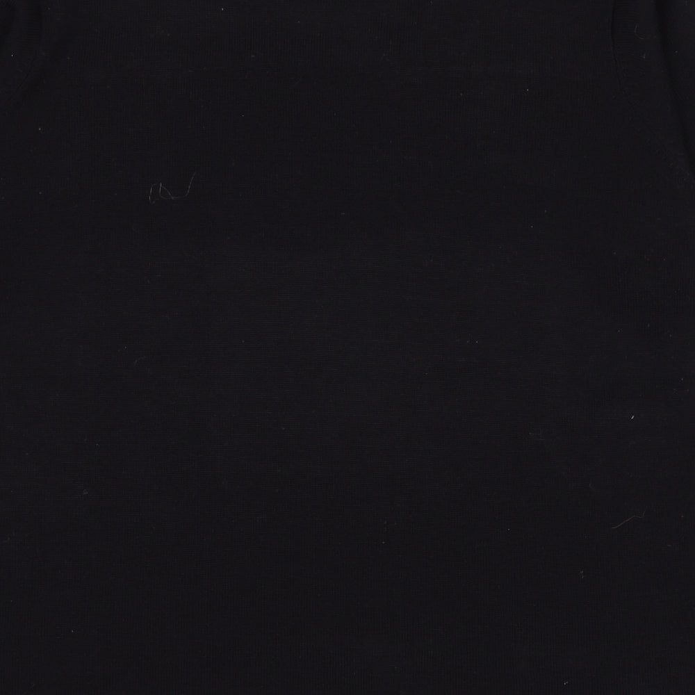 Annabelle Womens Black Geometric Acrylic Pullover Sweatshirt Size M Pullover