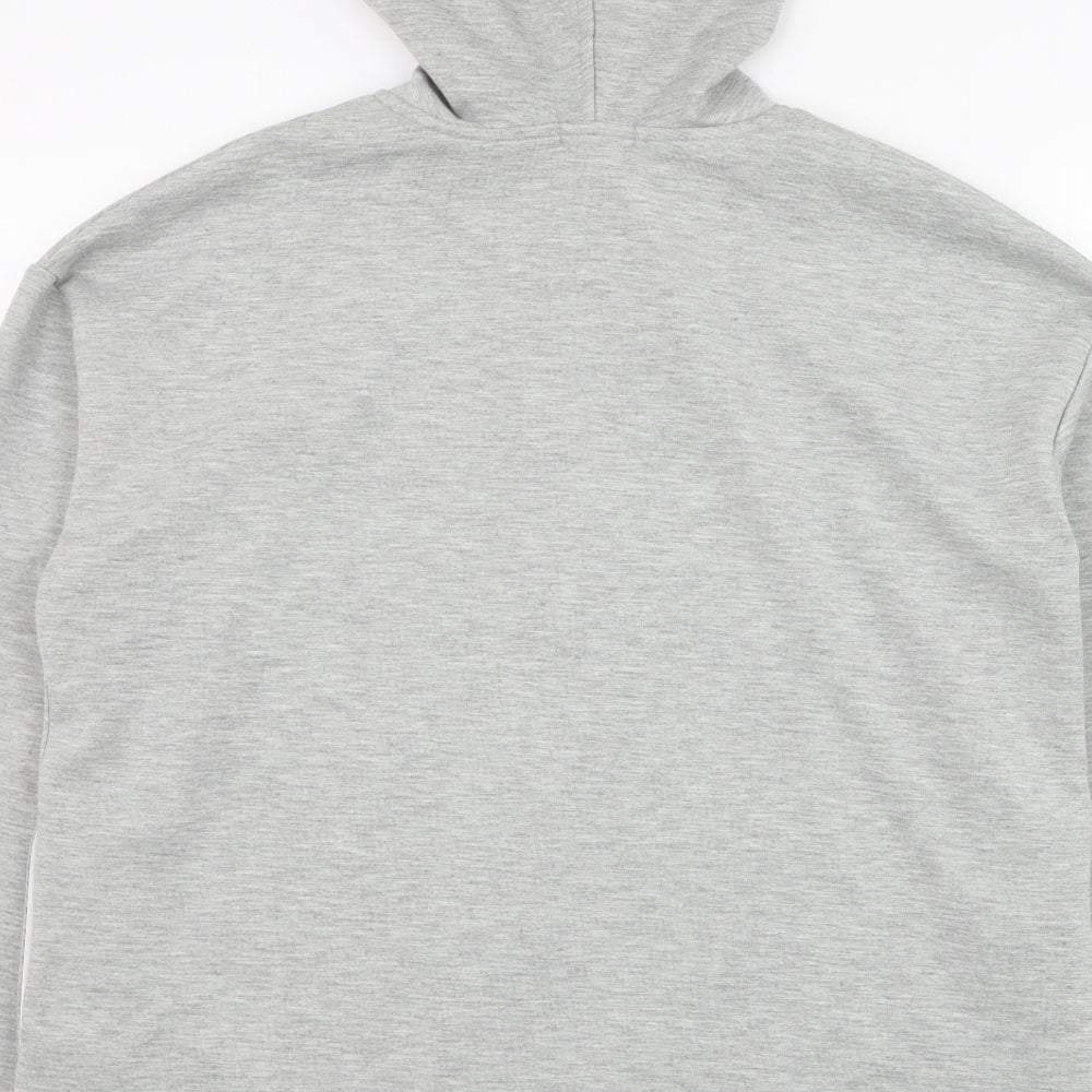 Stradivarius Mens Grey Polyester Pullover Hoodie Size S