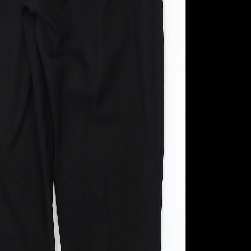 Classic Womens Black Polyester Trousers Size 18 L30 in Regular