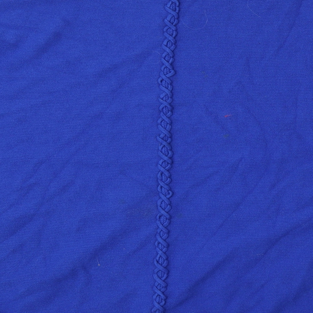Preworn Womens Blue Round Neck Viscose Pullover Jumper Size 16
