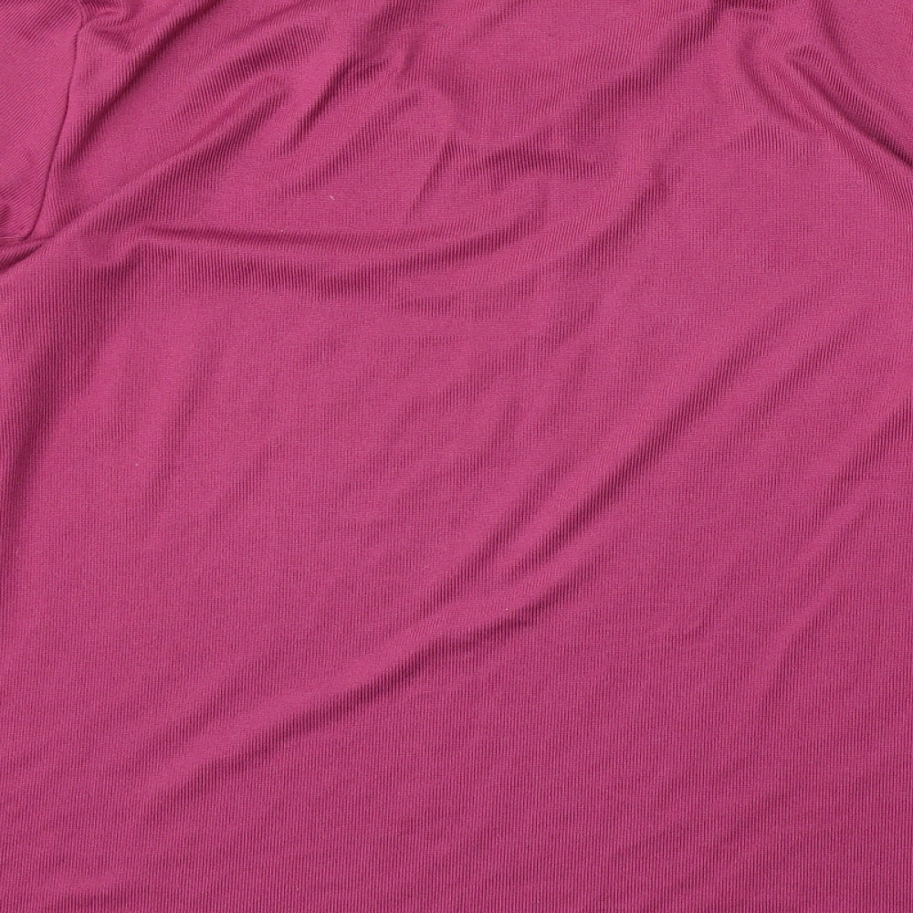 Carole Hochman Womens Purple Round Neck Polyester Pullover Jumper Size M