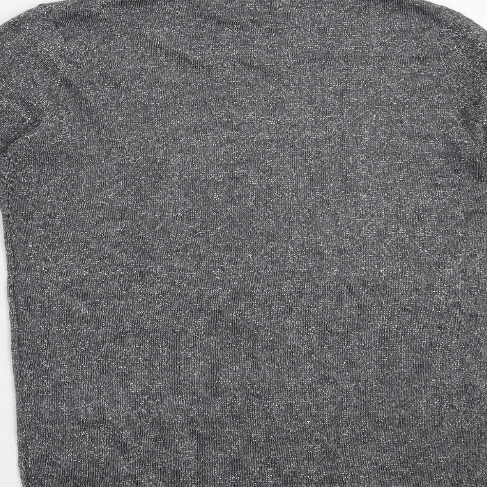 Atmosphere Womens Silver Crew Neck Viscose Pullover Jumper Size 8