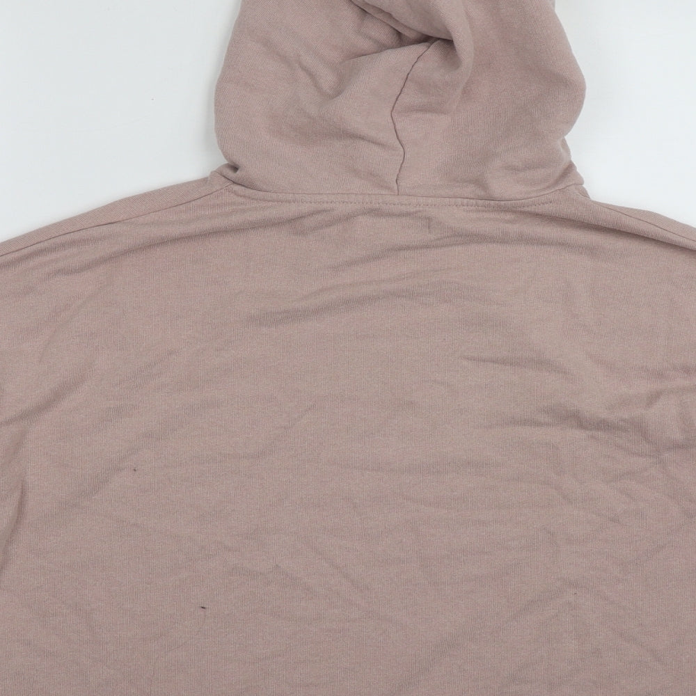 Pull and Bear Womens Pink Cotton Pullover Hoodie Size XS Drawstring