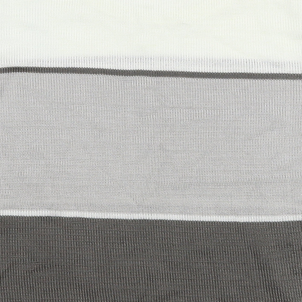 Preworn Womens Grey Viscose Basic T-Shirt Size S Boat Neck
