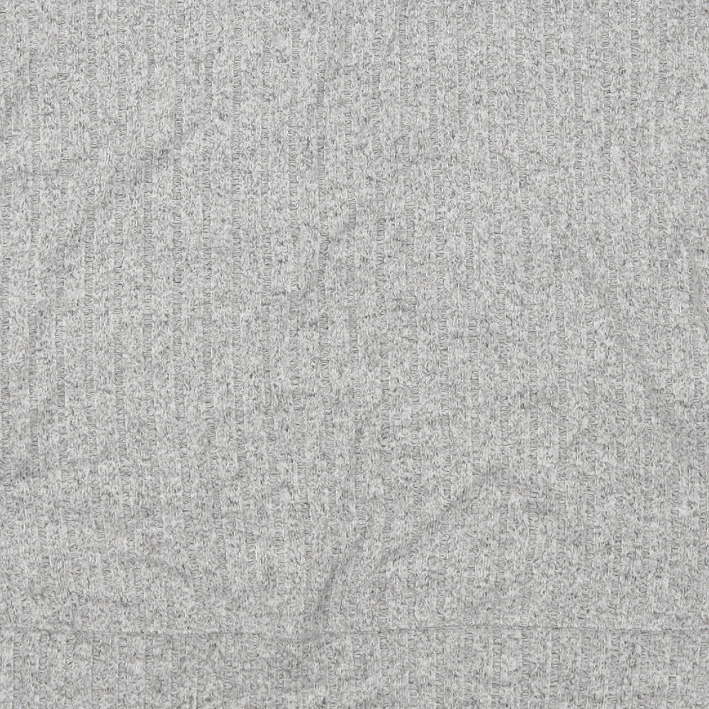 Marks & Spencer Womens Grey High Neck Viscose Pullover Jumper Size 8