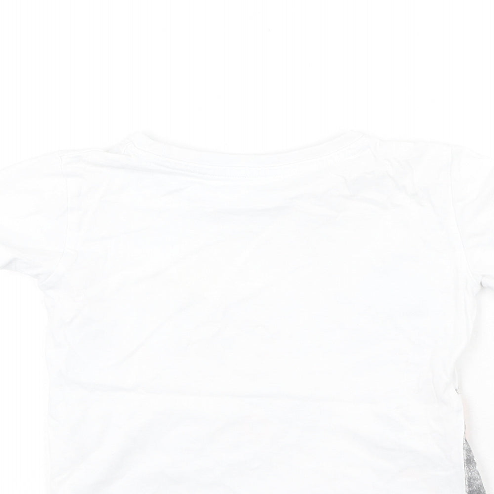 Dunnes Boys White Cotton Basic Casual Size 2-3 Years Round Neck - Dinosaur, SUMMER SURF DUDE!