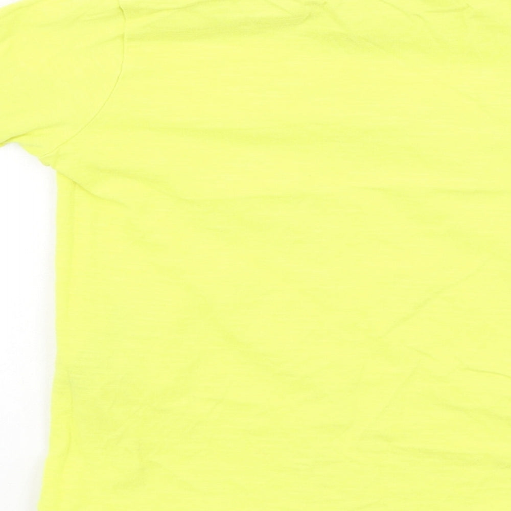 Marks & Spencer Boys Yellow Cotton Basic Casual Size 2-3 Years Round Neck