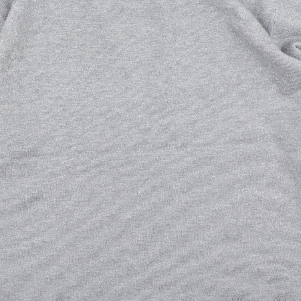 melody Womens Grey Cotton Pullover Sweatshirt Size S