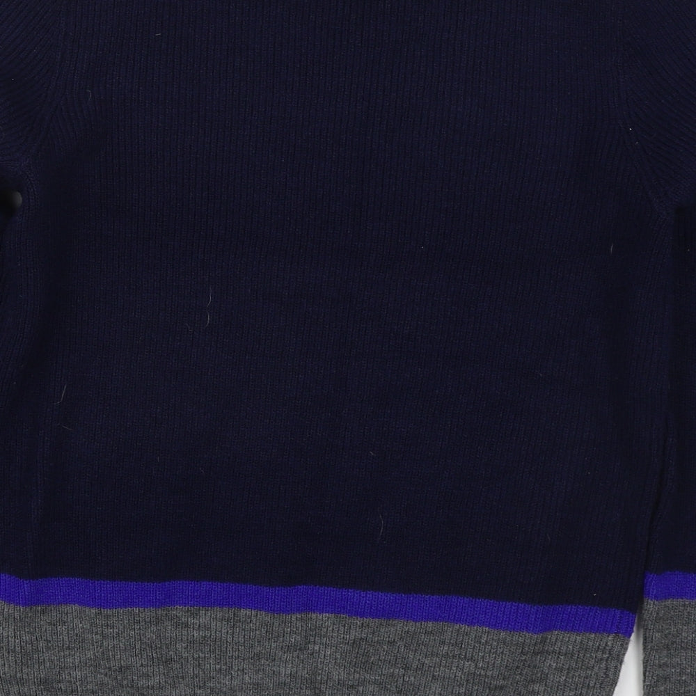 Marks & Spencer Mens Blue Crew Neck Polyester Pullover Jumper Size M