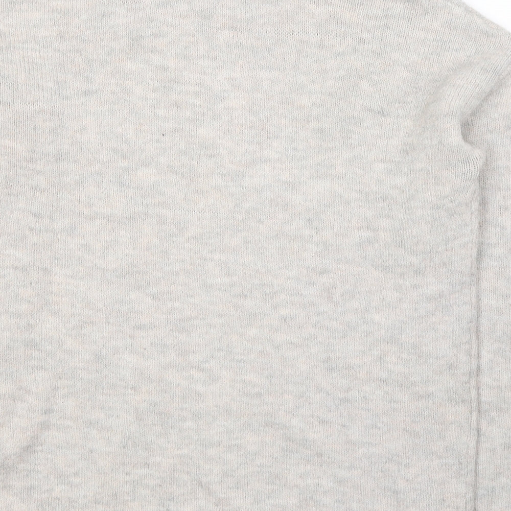 NEXT Womens Grey Round Neck Acrylic Pullover Jumper Size 10