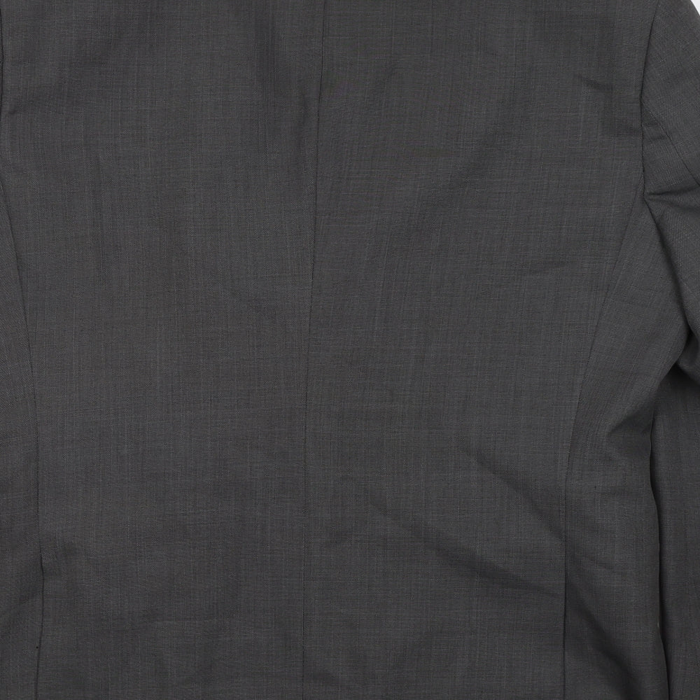 Greenwoods Mens Grey Polyester Jacket Suit Jacket Size L