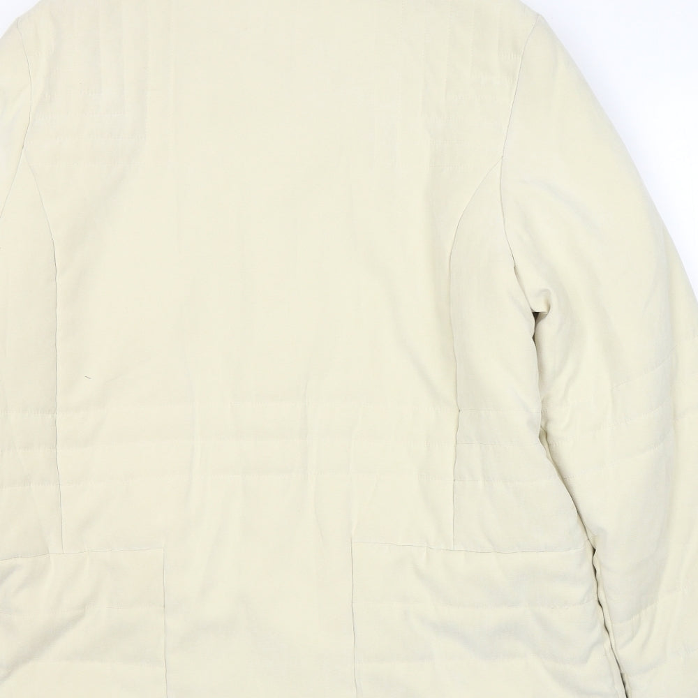 Grey & Osbourne Womens Ivory Pea Coat Coat Size 12 Zip