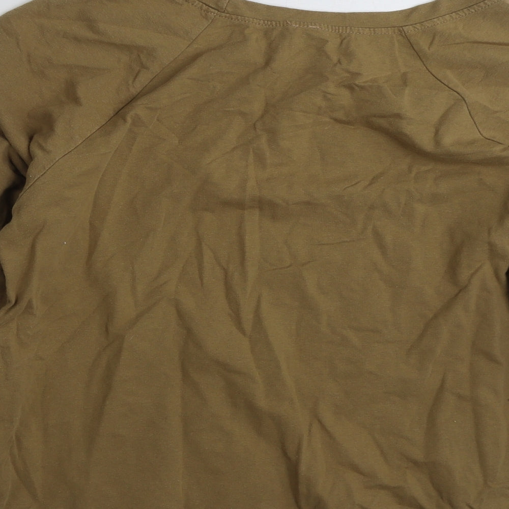 New Collection Womens Brown Cotton Pullover Sweatshirt Size M Pullover - Love Heart