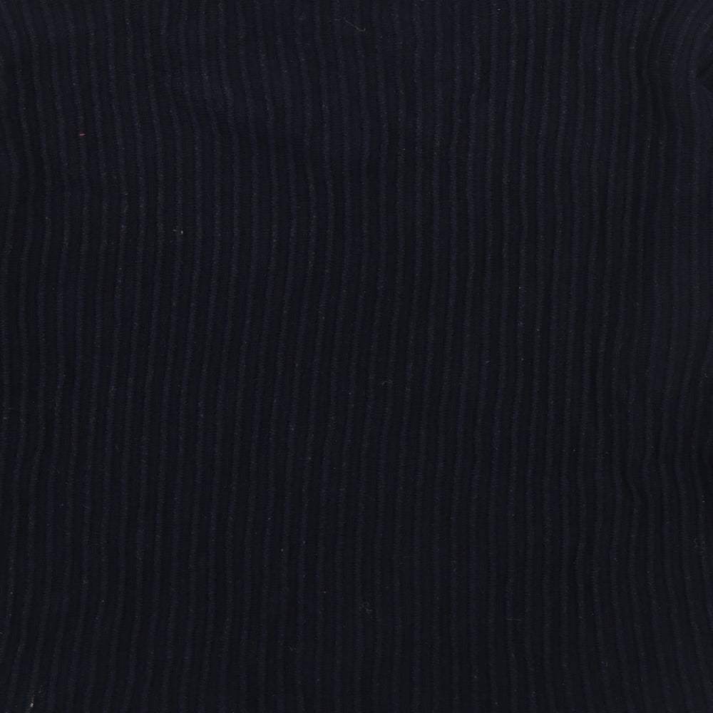 Numph Womens Blue V-Neck Polyester Pullover Jumper Size S