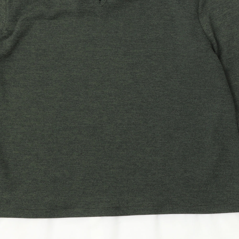 Dorothy Perkins Womens Green Collared Polyester Pullover Jumper Size 14