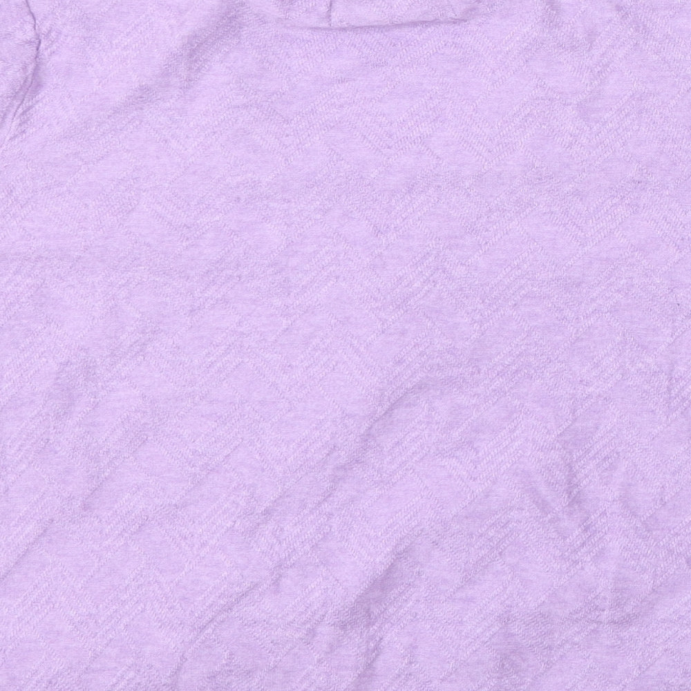 Marks & Spencer Womens Purple V-Neck Viscose Pullover Jumper Size L