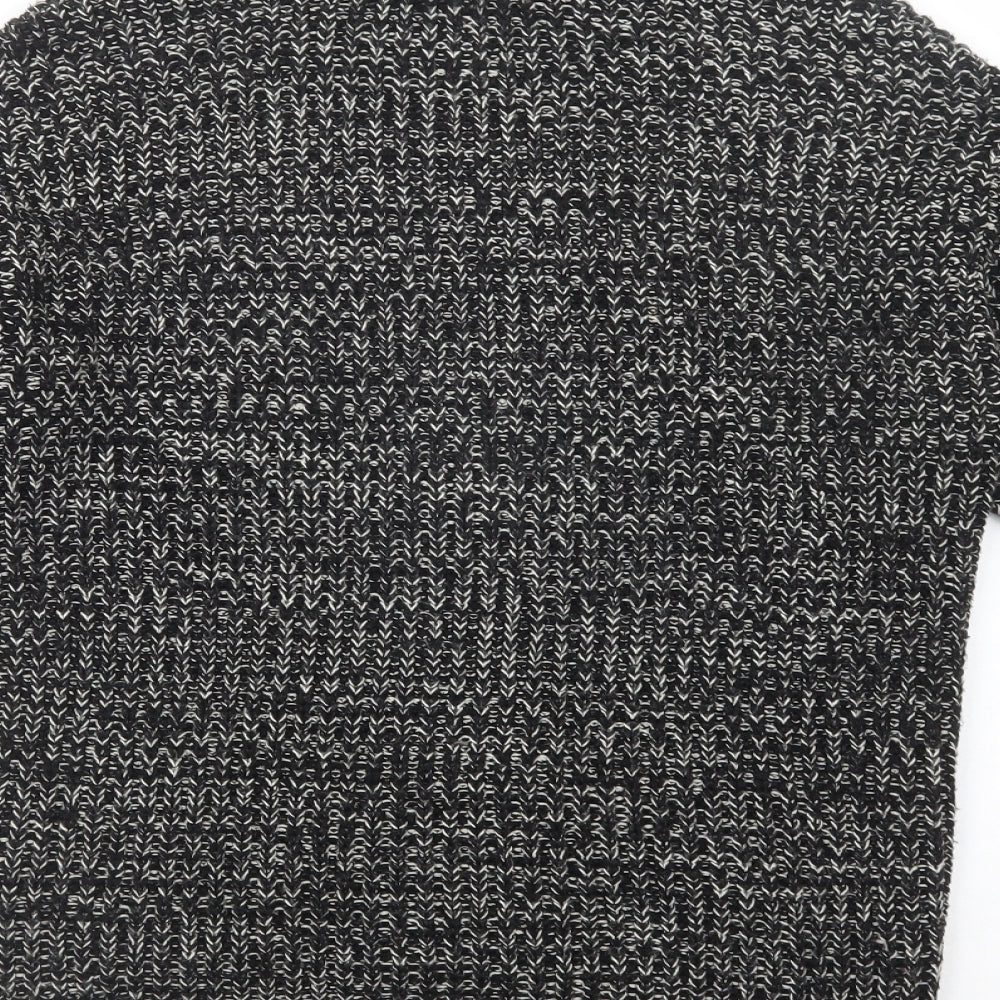 Atmosphere Womens Black Collared Acrylic Cardigan Jumper Size 10