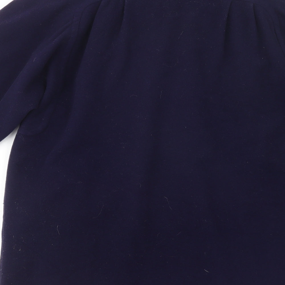 Klass Womens Blue Pea Coat Coat Size 12 Button