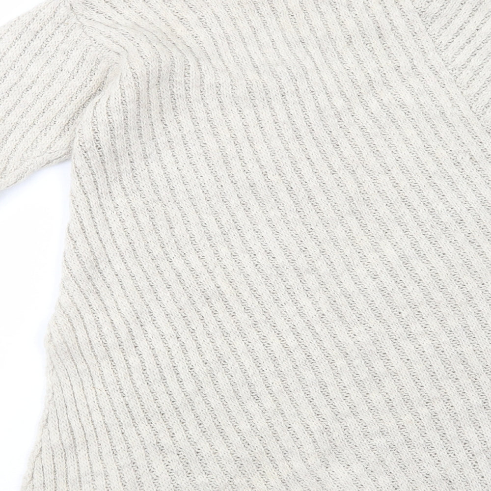 Atmosphere Womens Beige Mock Neck Acrylic Tunic Jumper Size M