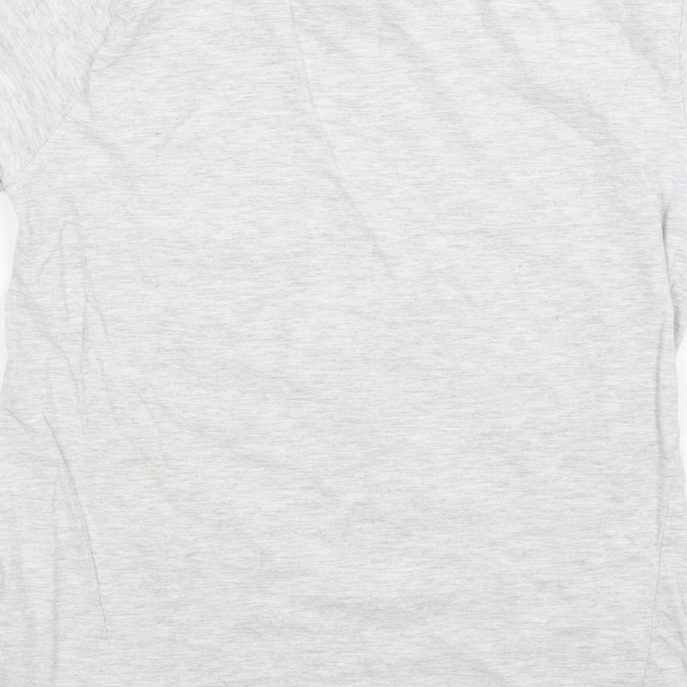 Pep & CO Girls Grey Cotton Pullover T-Shirt Size 11-12 Years Crew Neck Pullover - Having Fun