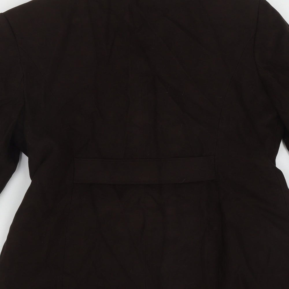 Preworn Womens Brown Jacket Size 10 Button
