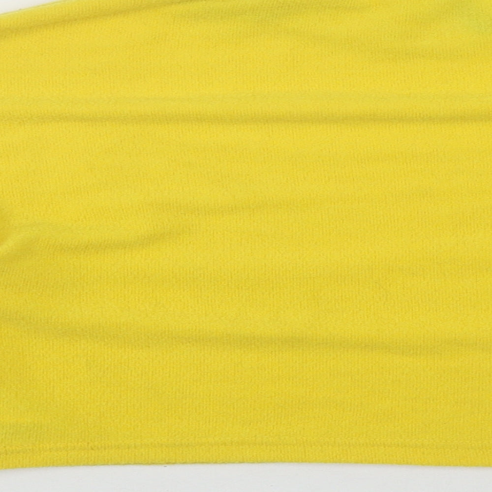 Divided Womens Yellow Round Neck Polyester Pullover Jumper Size XS