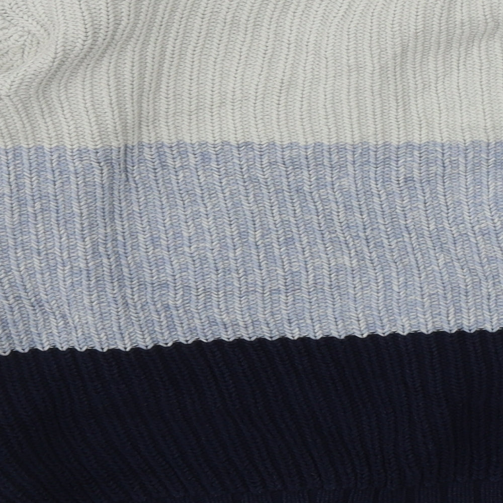 Marks and Spencer Womens Multicoloured Round Neck Cotton Pullover Jumper Size S