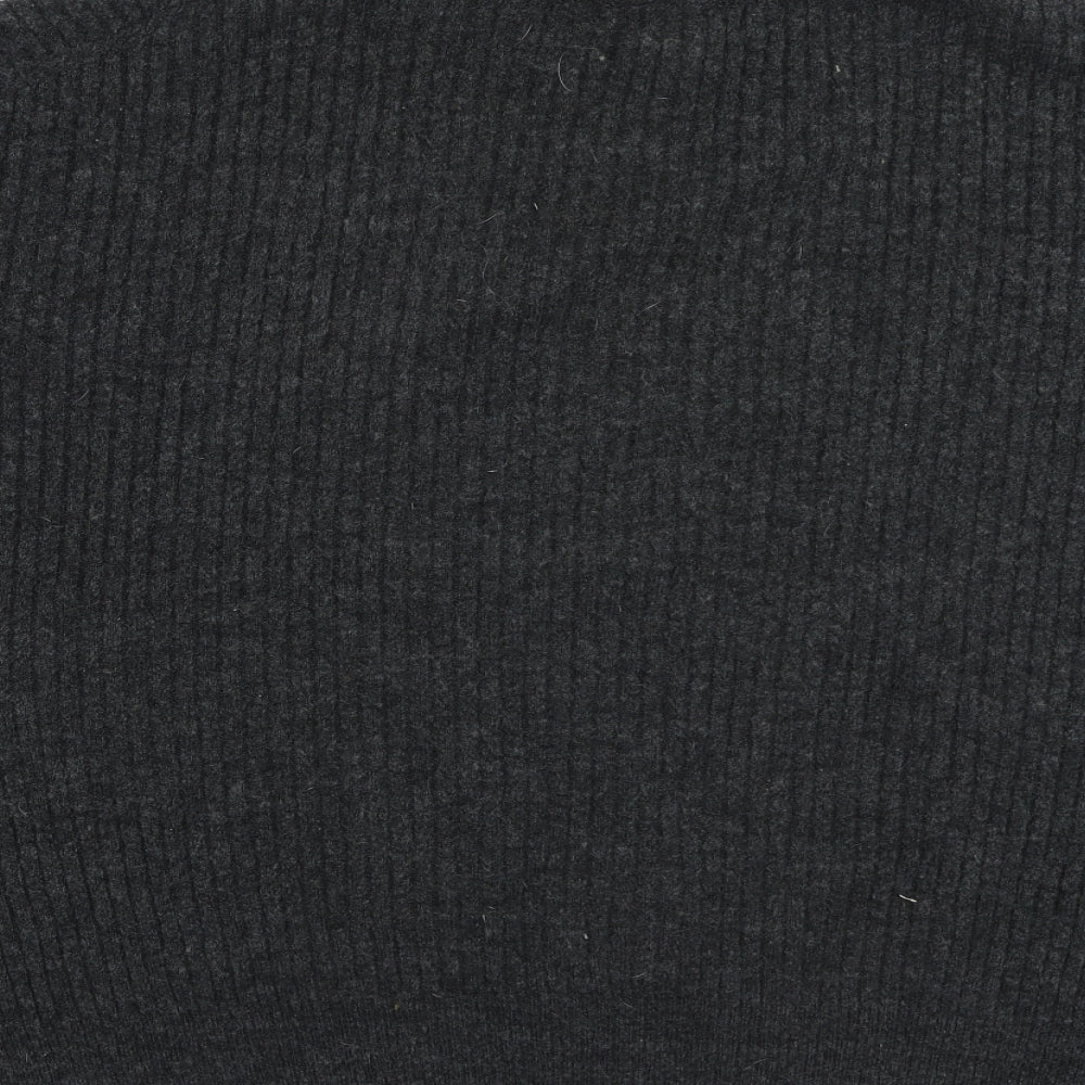 H&M Womens Grey Round Neck Polyester Pullover Jumper Size L