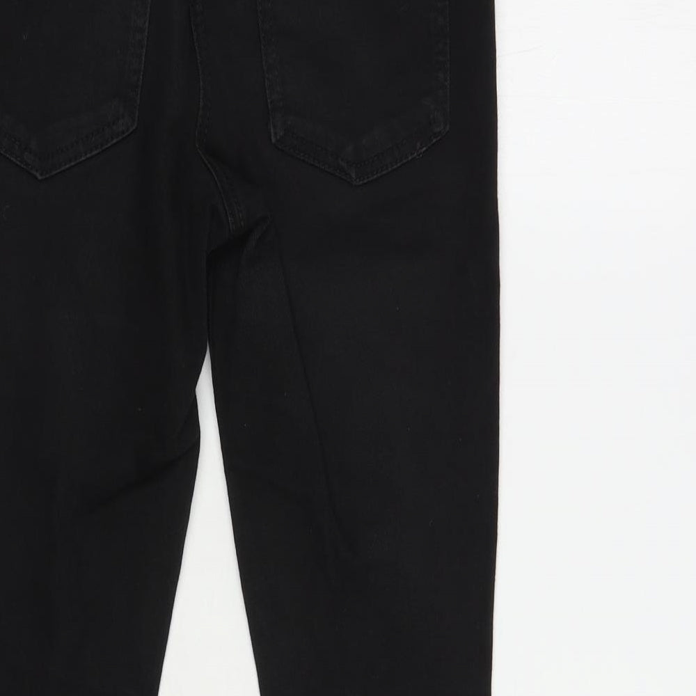 NEXT Girls Black Cotton Skinny Jeans Size 12 Years Regular Button