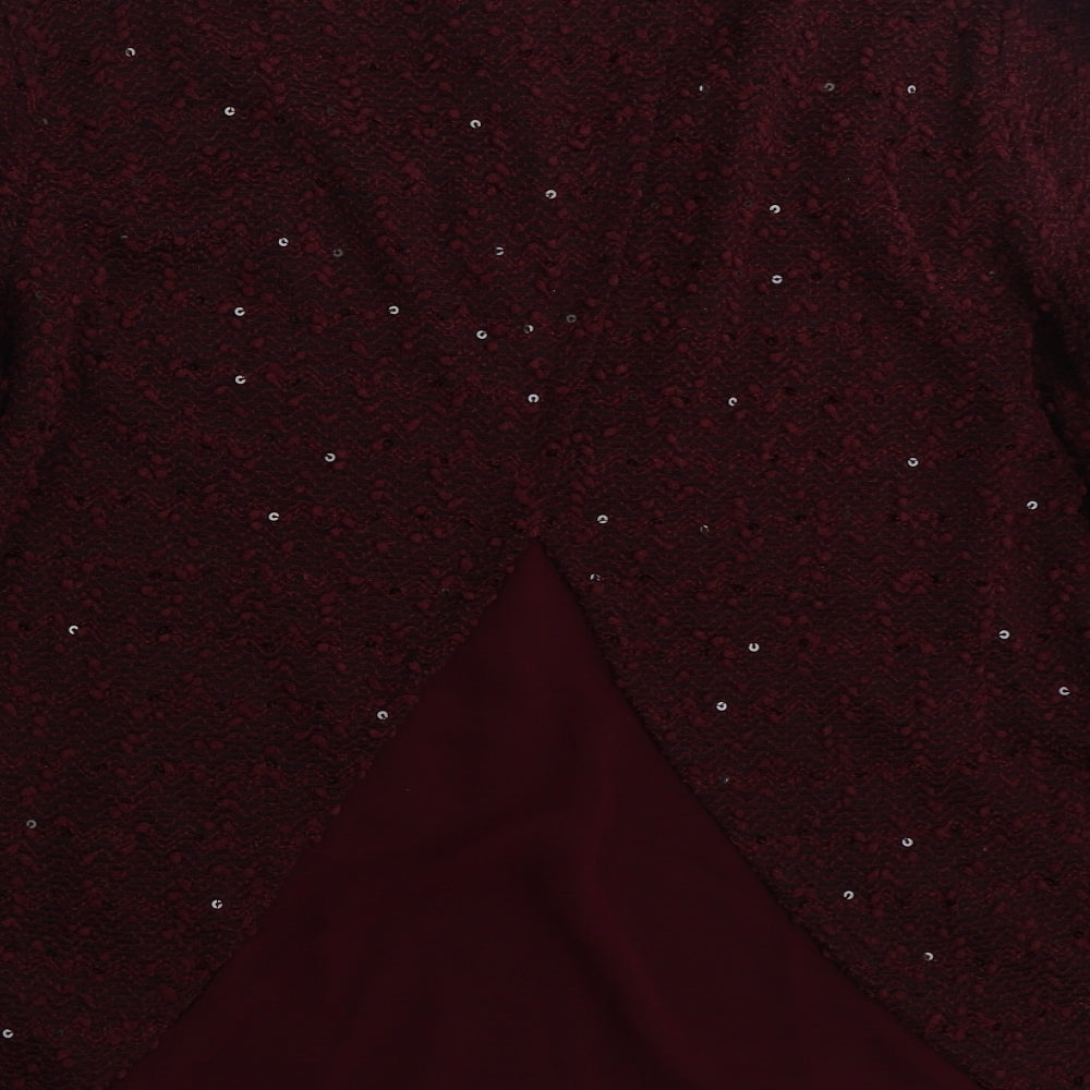 Pimkie Womens Purple Polyester Pullover Sweatshirt Size L Pullover