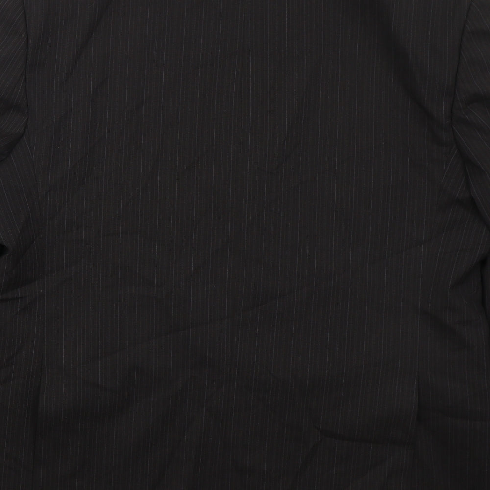 NEXT Mens Grey Striped Wool Jacket Suit Jacket Size 44