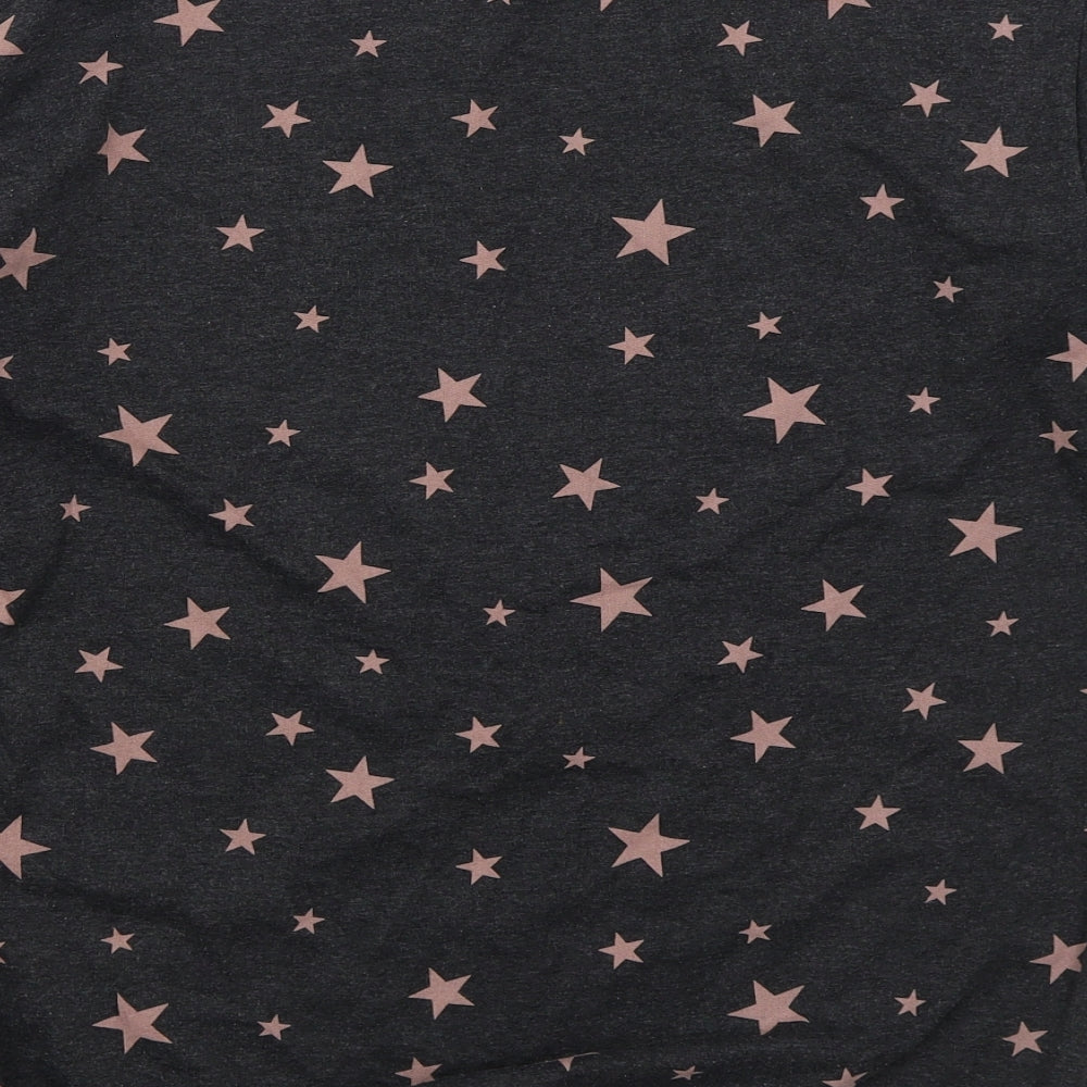 H&M Womens Green Cotton Pullover Sweatshirt Size S Pullover - Stars