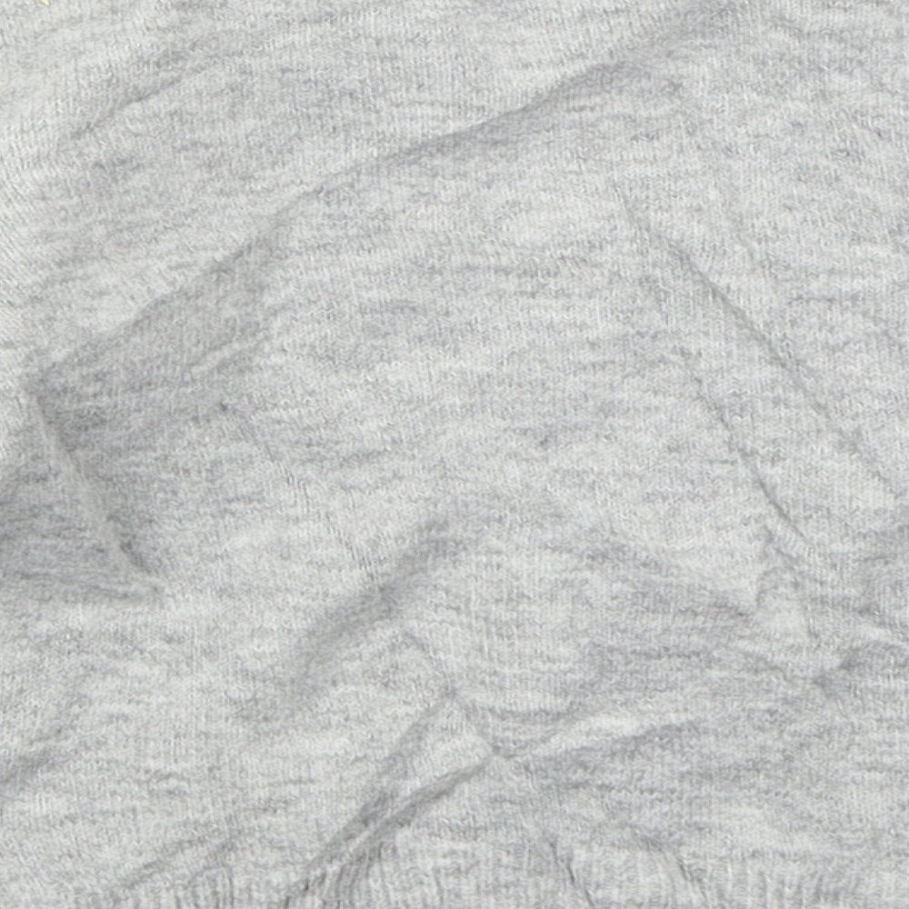 Marks & Spencer Girls Grey Crew Neck Acrylic Pullover Jumper Size 5-6 Years Pullover