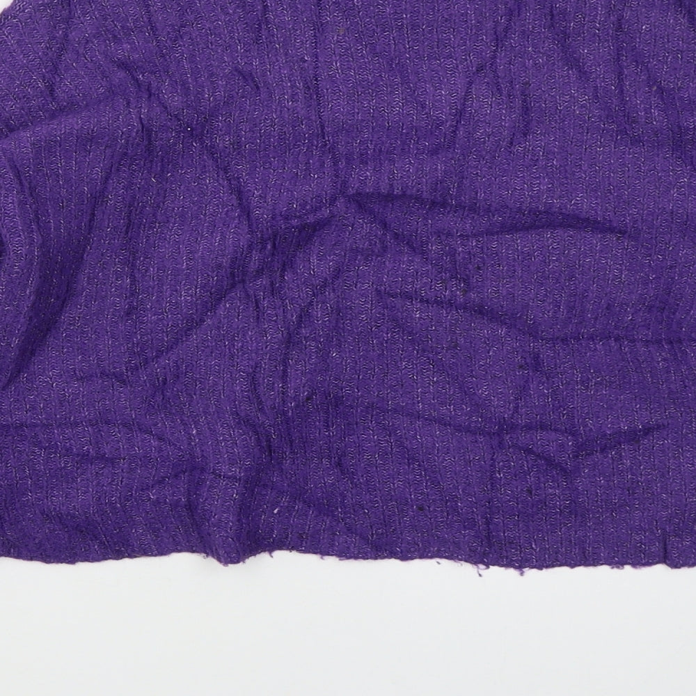 H&M Womens Purple Mock Neck Acrylic Pullover Jumper Size S