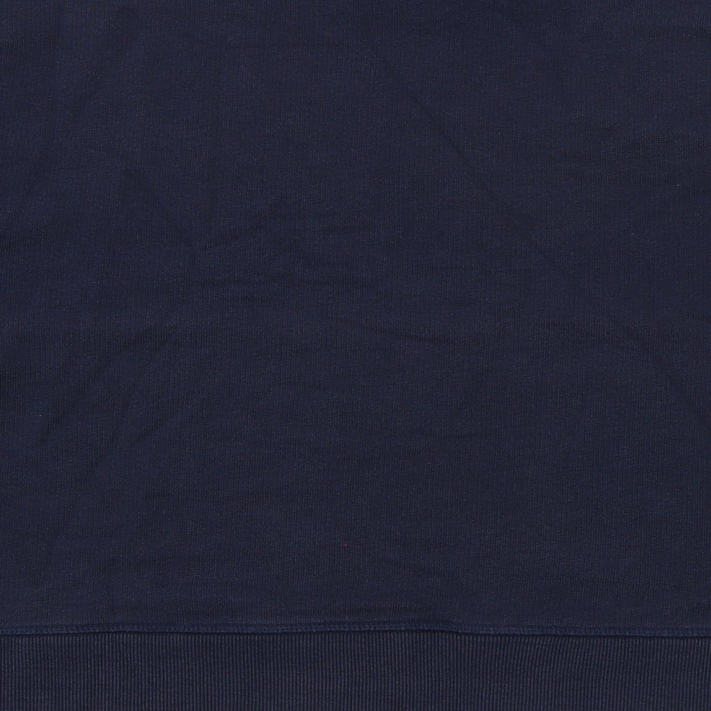 Marks & Spencer Womens Blue Crew Neck Cotton Pullover Jumper Size 12