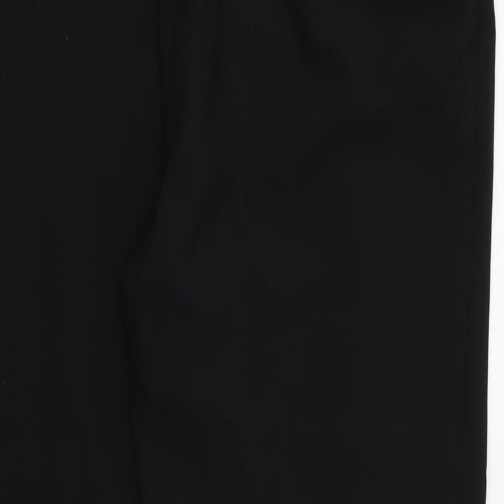Isle Essentials Womens Black Polyester Trousers Size 16 L25 in Regular
