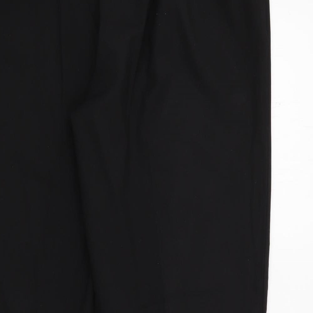 Classics Womens Black Polyester Trousers Size 16 L25 in Regular