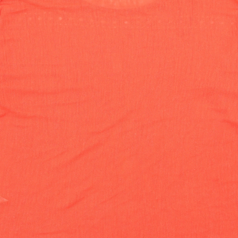 M&Co Womens Orange Boat Neck Acrylic Pullover Jumper Size 16