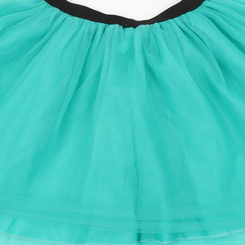 Preworn Womens Green Polyester Tutu Skirt Size L