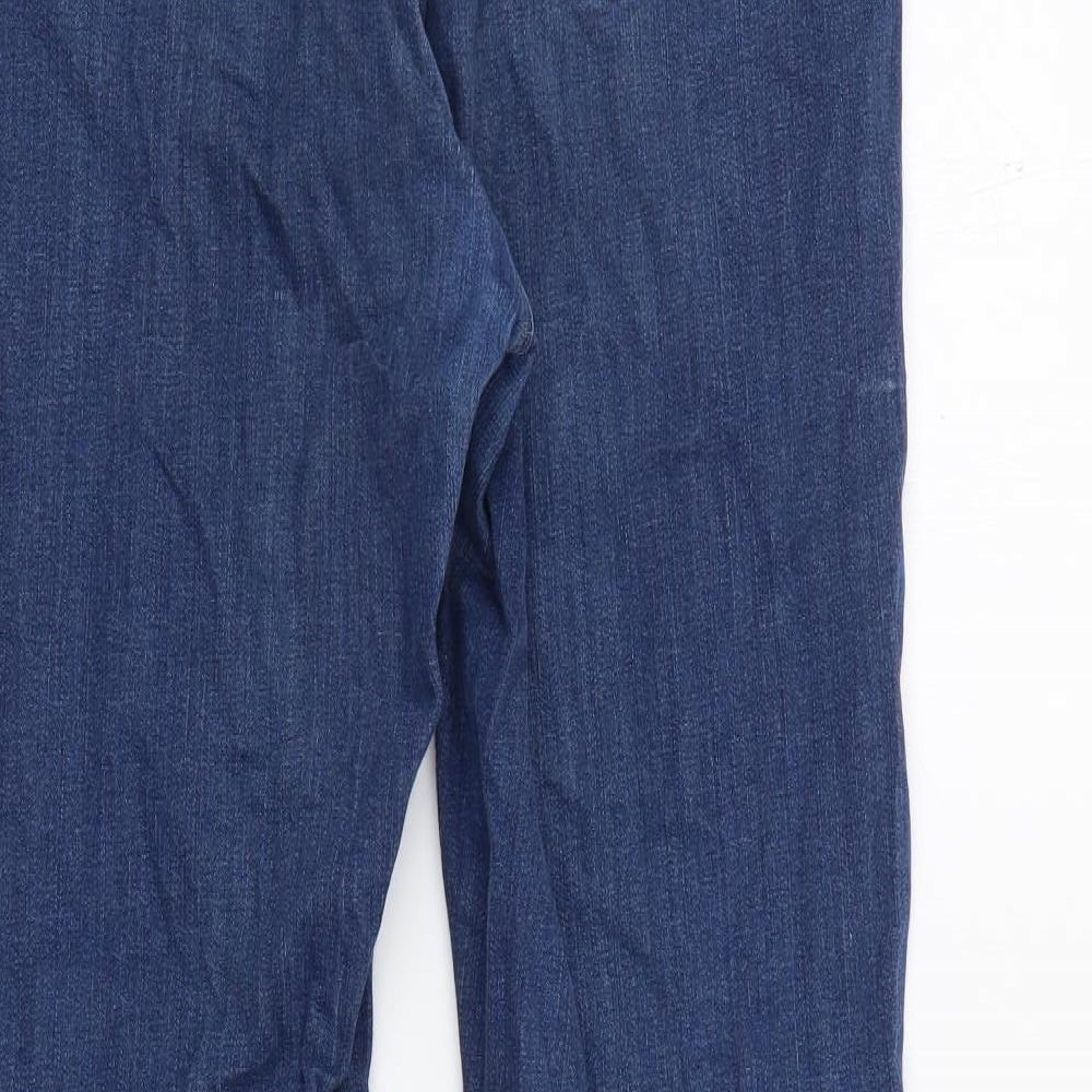 Marks and Spencer Womens Blue Cotton Skinny Jeans Size 14 L27 in Regular