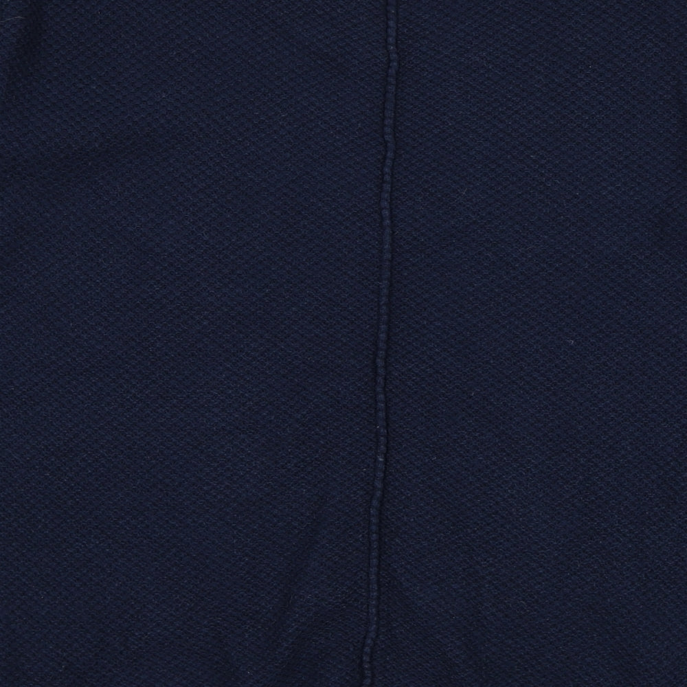 Max Studio Womens Blue Round Neck Cotton Pullover Jumper Size S